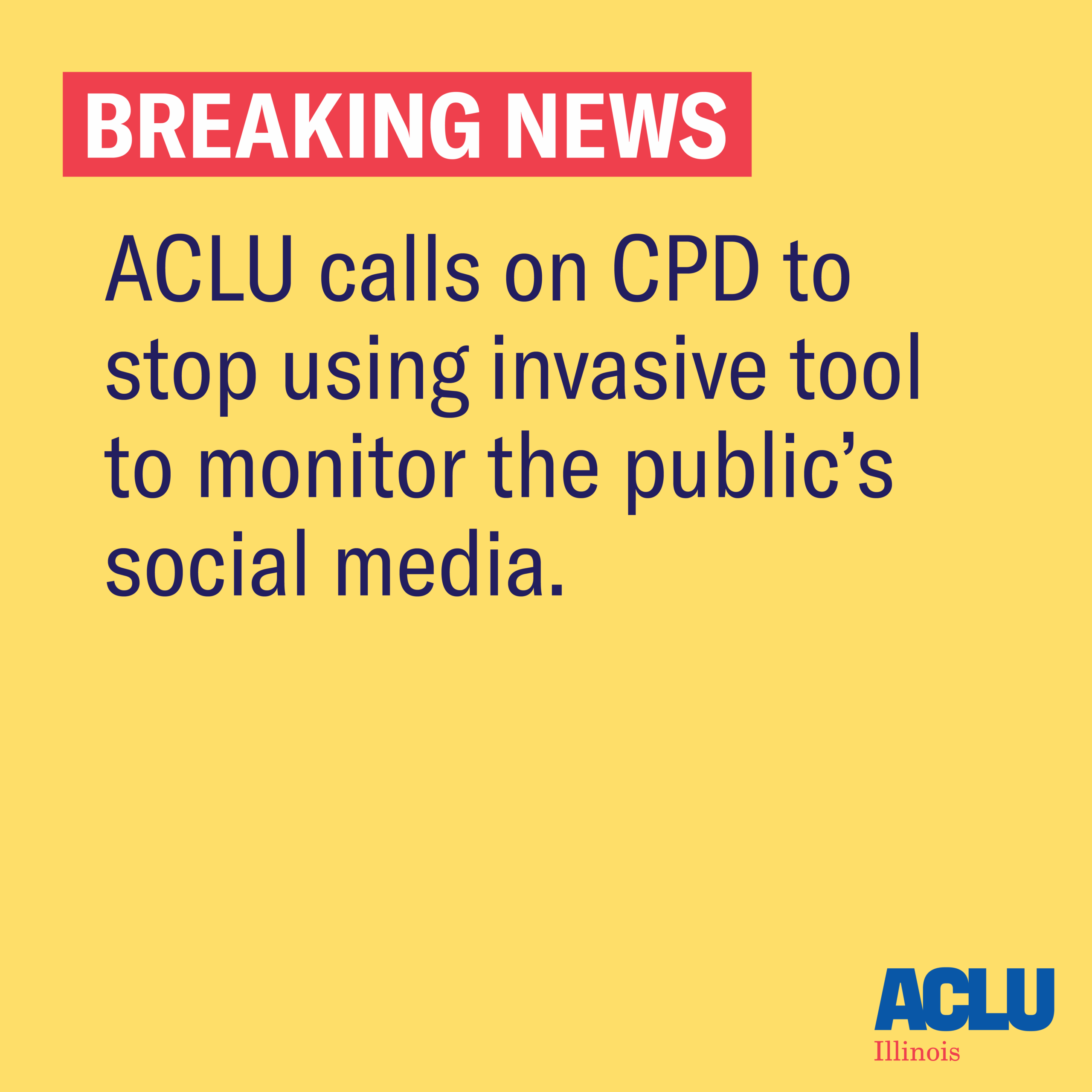 ACLU of Illinois Calls for End of Program Used by CPD to Surveil ...