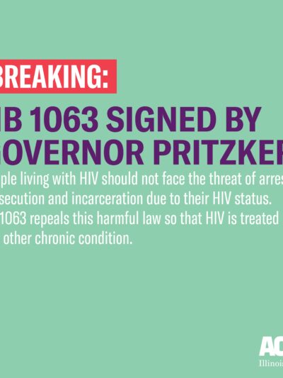 Bill to decriminalize HIV signed by Gov. Pritzker