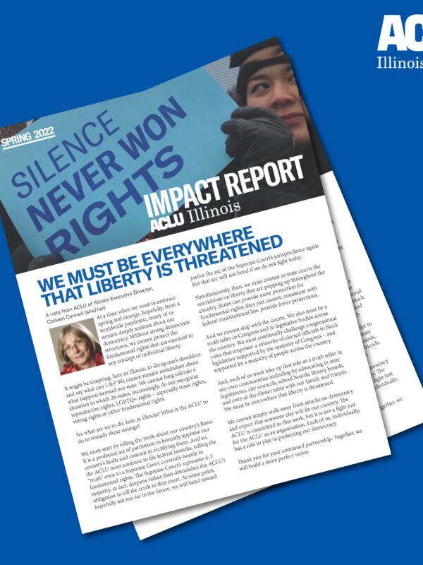 Image of two offset reports stacked on top of a blue background