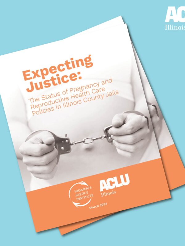 Light blue background. Covers of the report stacked on top of each other.