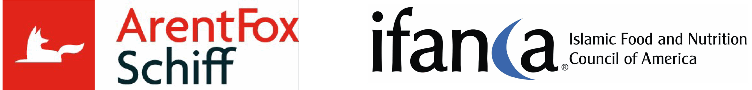 Logos for Arent Fox Schiff and IFANCA