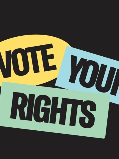 Black background vote your rights