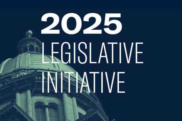 Navy blue text with green Capital. White text "2025 Legislative Initiative"