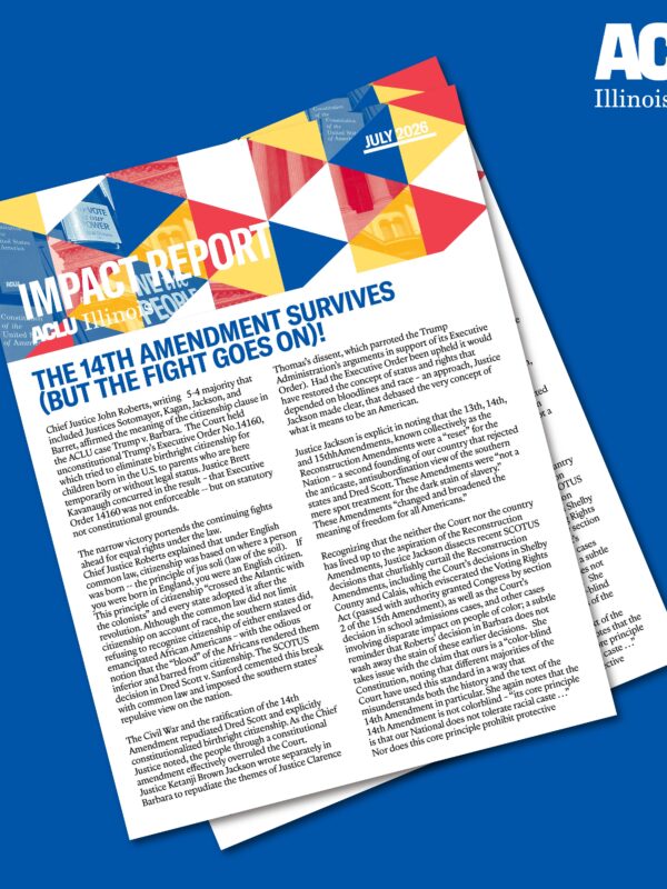 2 overlapping covers of the front of the July 2026 Impact Report