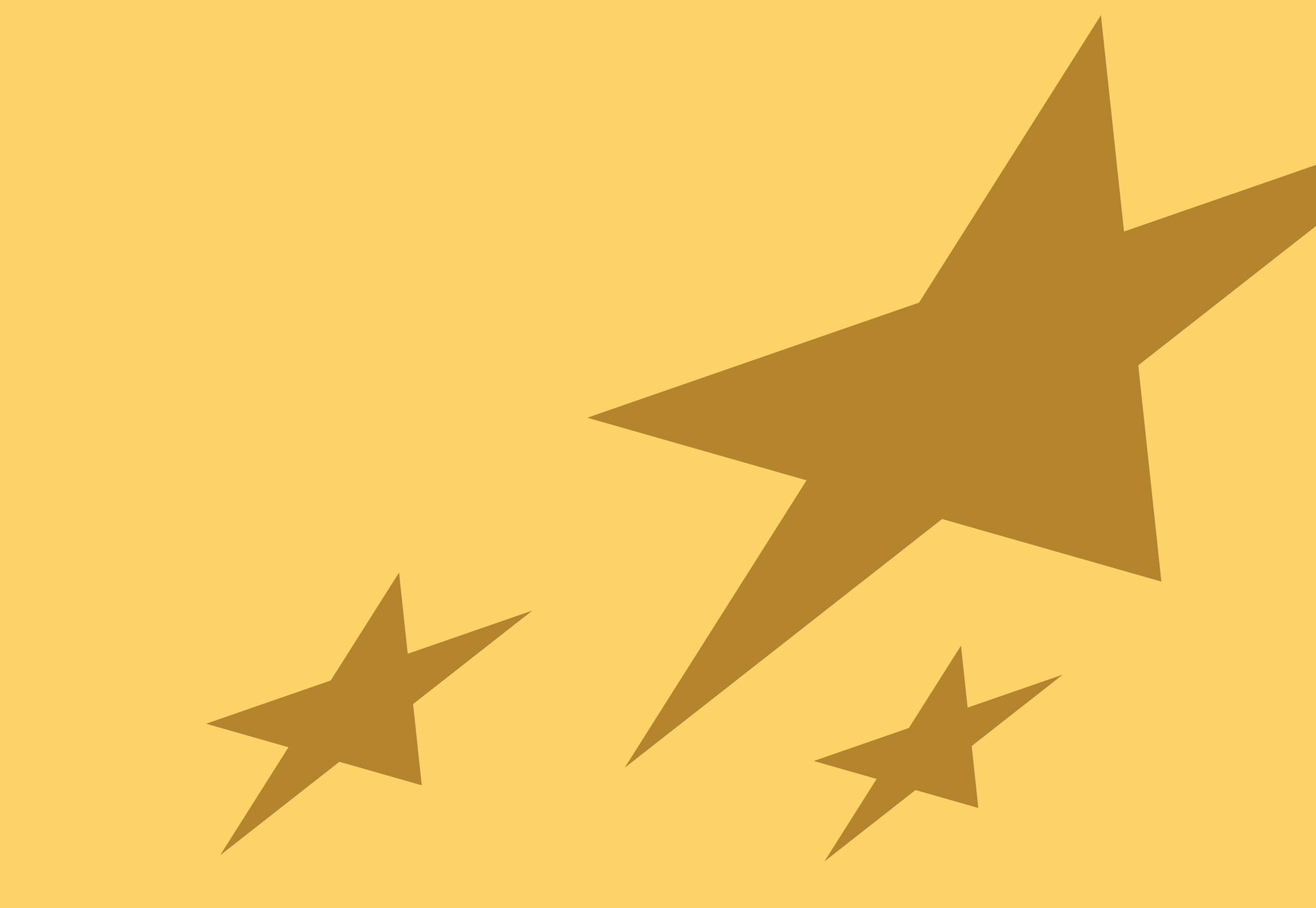 Yellow with dark yellow stars