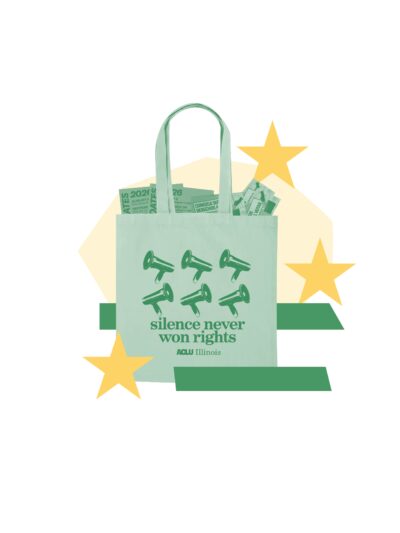 Green filtered bag with materials
