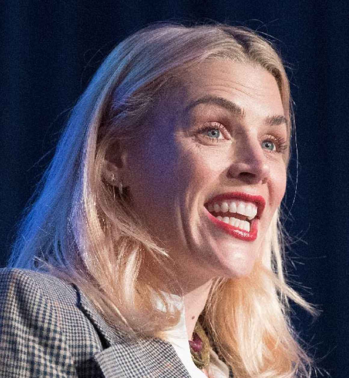 Photo of Busy Philipps speaking at the 2024 ACLU Lunch