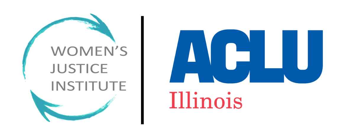 Women's Justice Institute and ACLU-IL logos