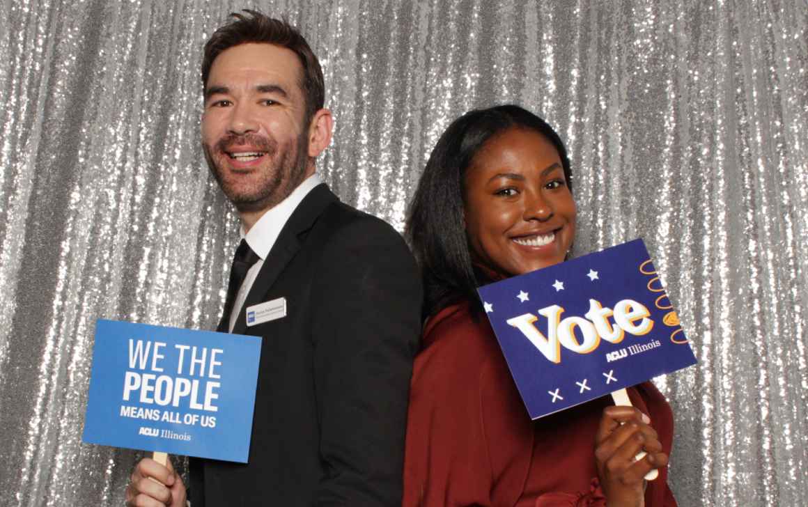 Next Generation Society Board President, Aaron Salamonson, and Vice-President Ashley Hurley at the event.