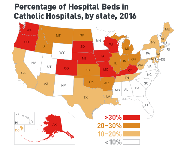 catholic hospitals map